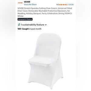 25 unused VEVOR White Stretch Spandex Folding Chair Covers